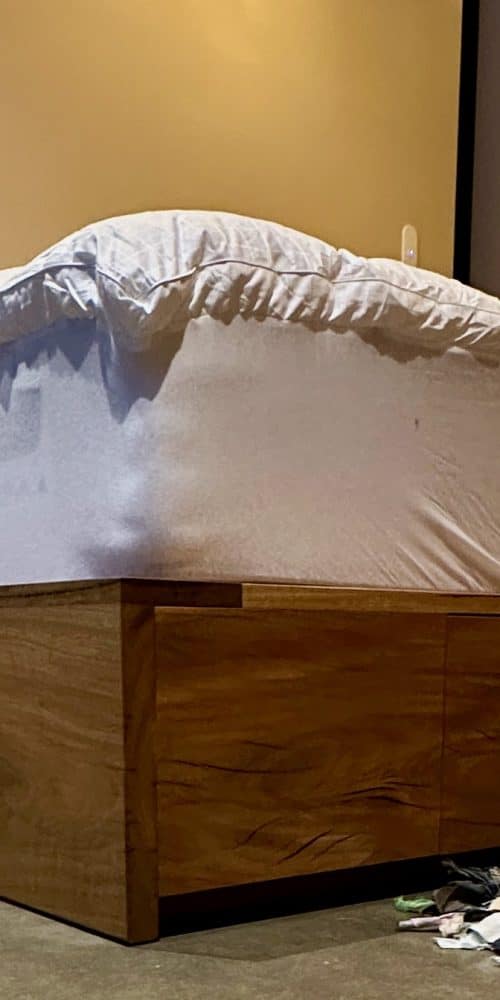 Wildwood Designs Spotted Gum divan bed delivery Caulfield