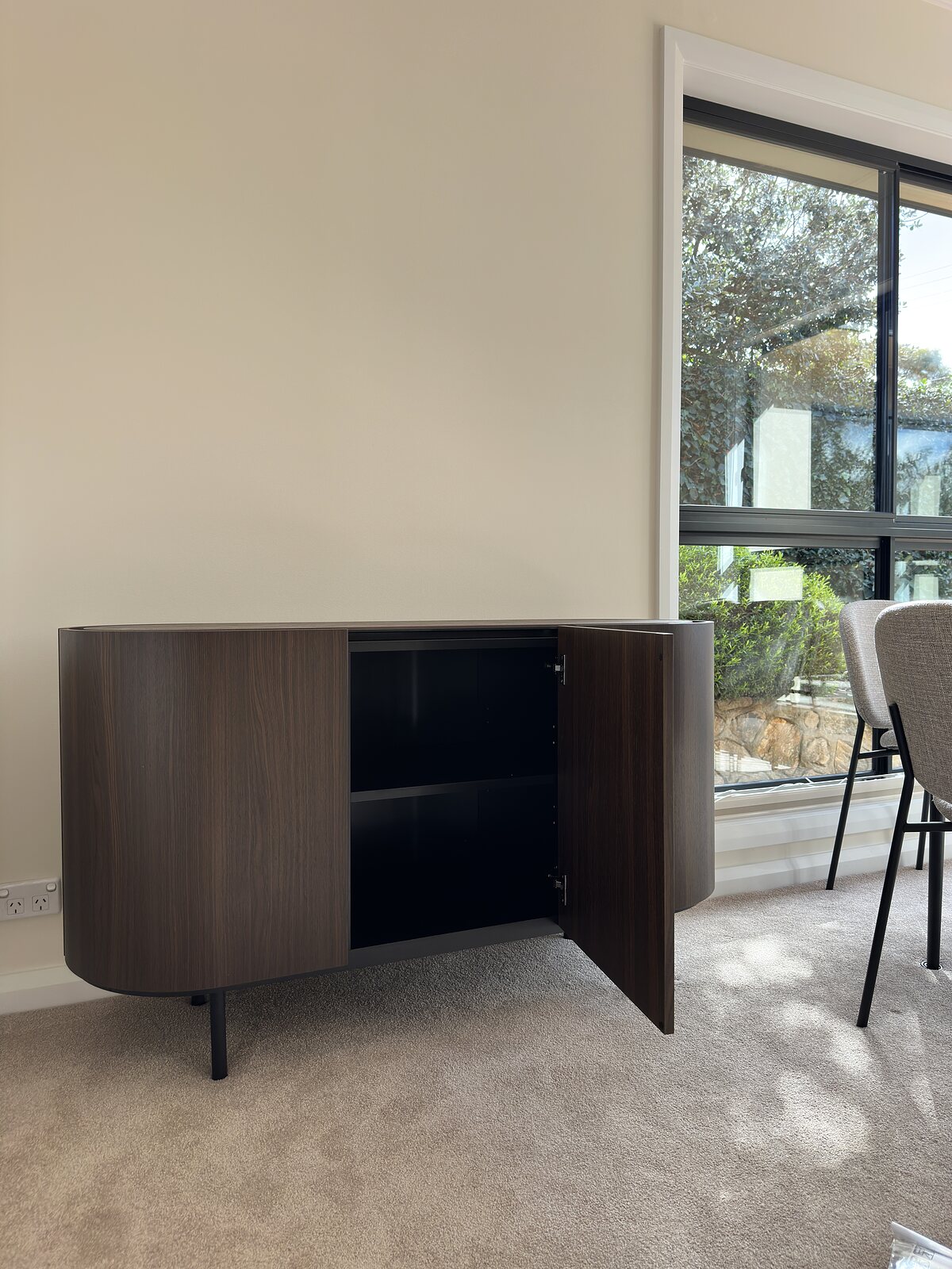 Timber sideboard delivered and positioned in Canberra in June 2026