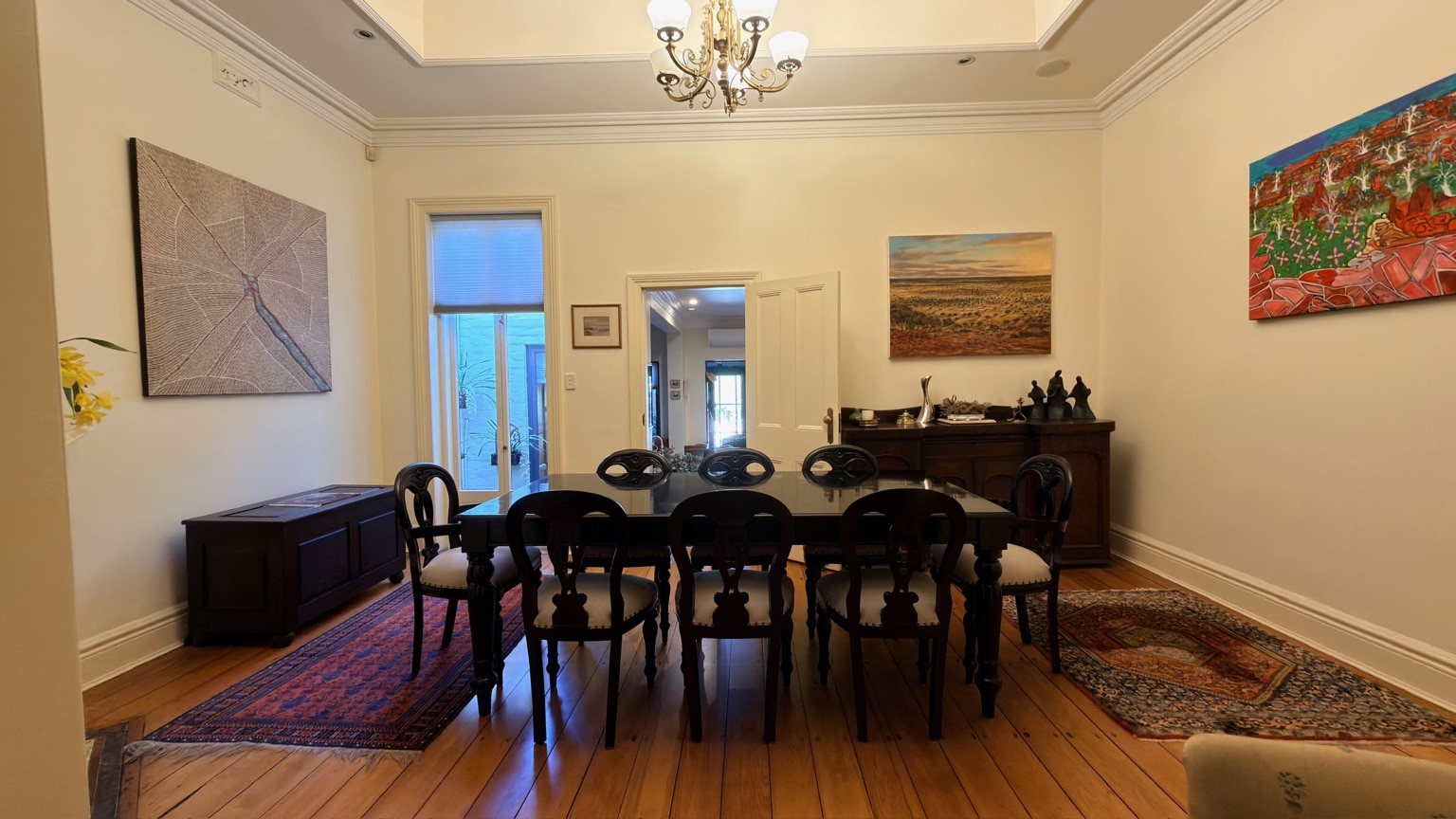 Finished dining room following furniture delivery from Lilydale to McMahons Point