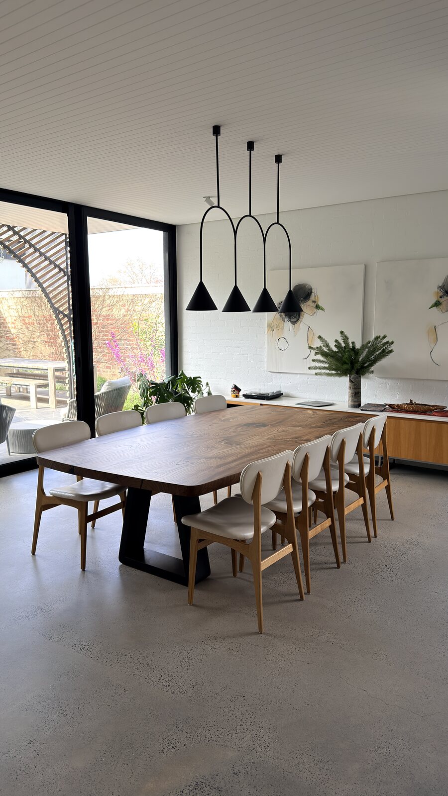 Live-edge timber table positioned in Northcote in September 2026